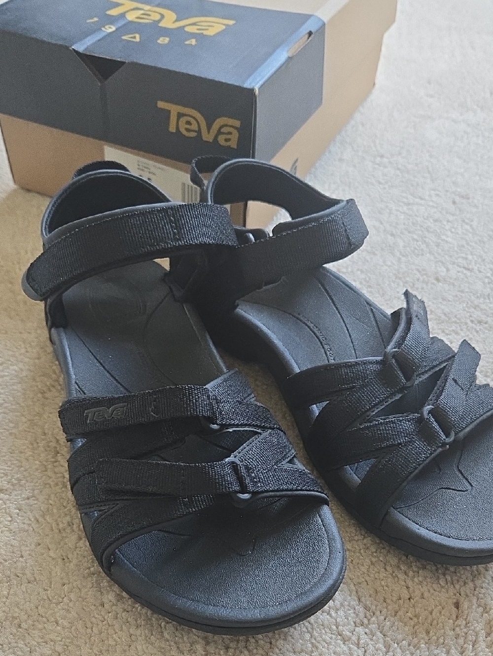 Teva Black Multi-Strap Comfort Sandals